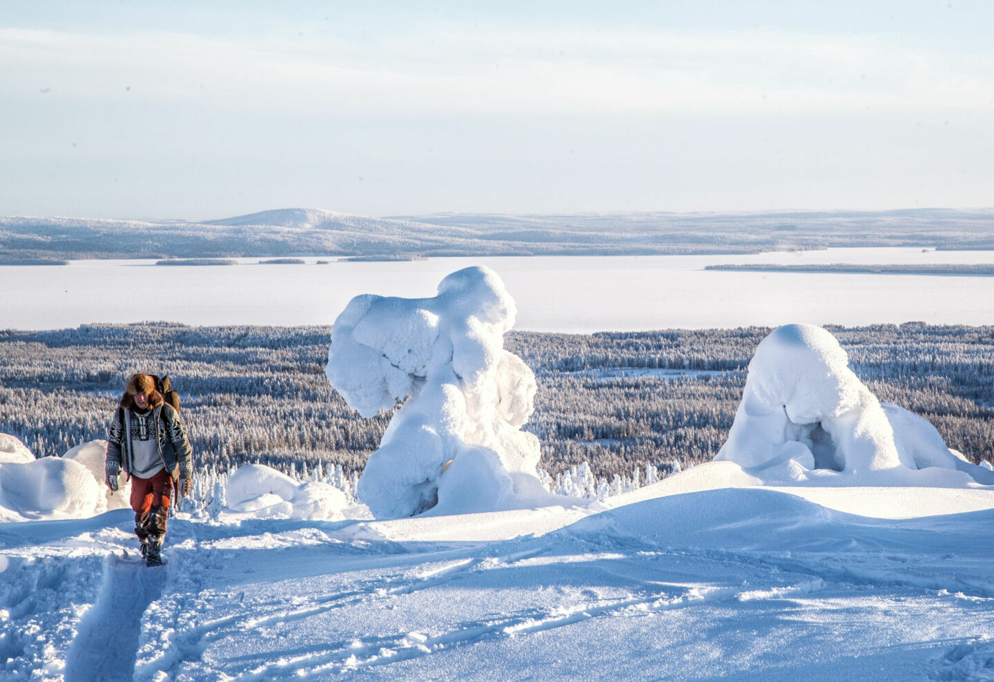 Riisitunturi National Park in winter in Posio, Finland