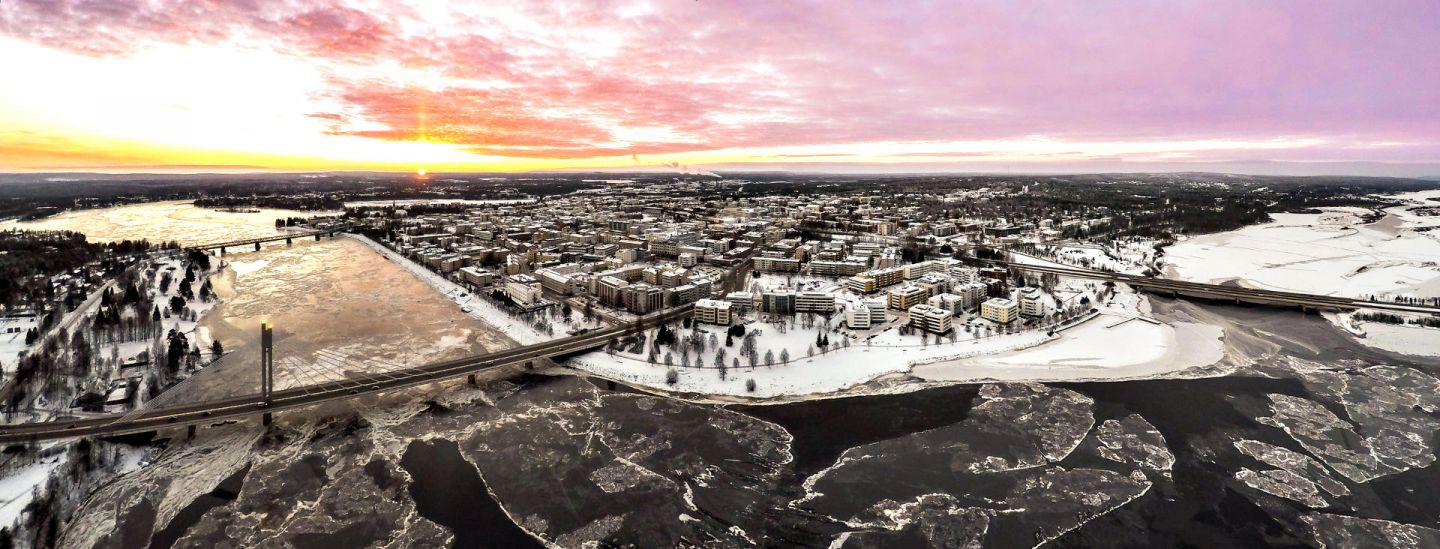 Rovaniemi city during the spring