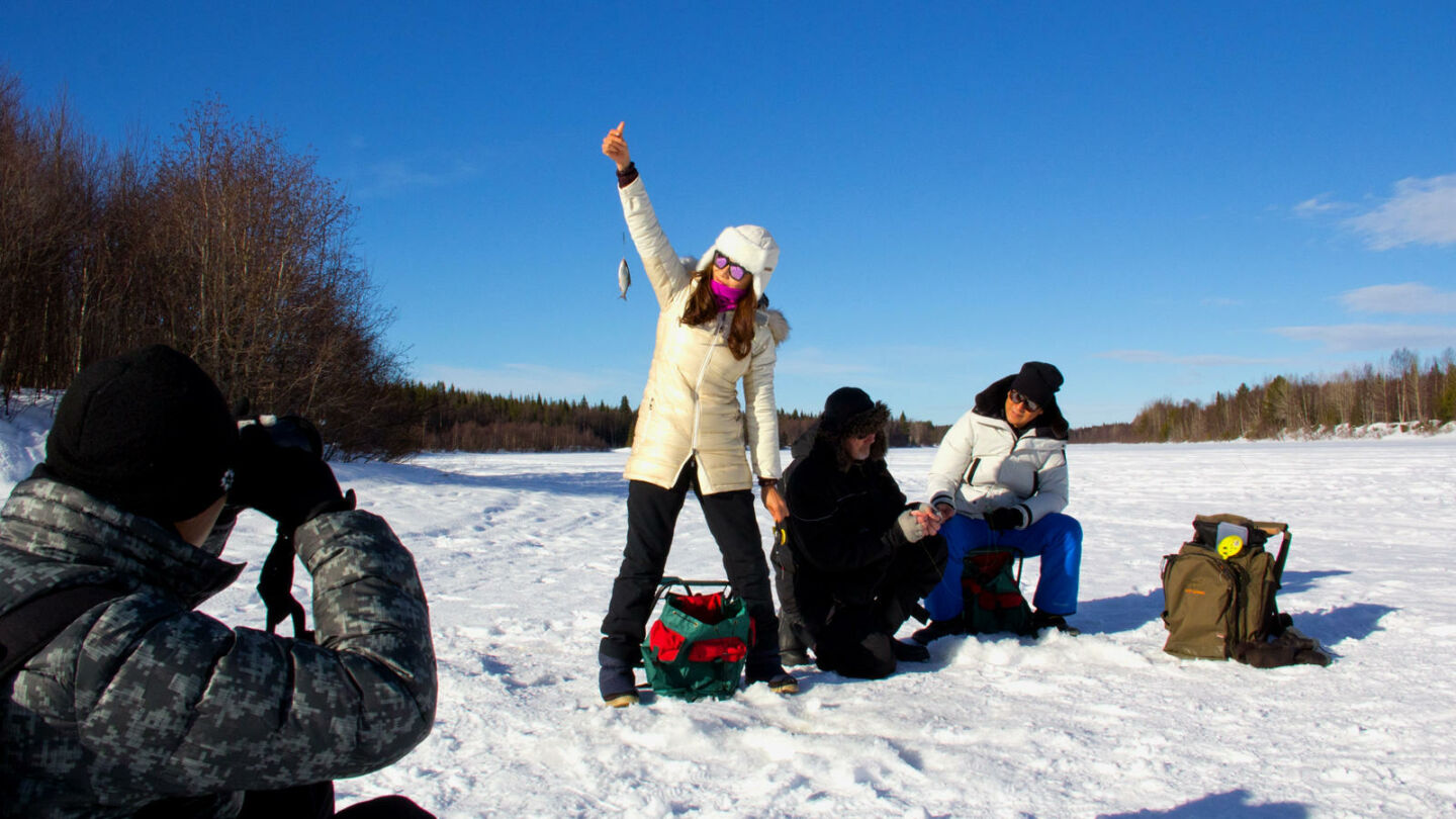 Reality show Seeking the World filming in Finnish Lapland