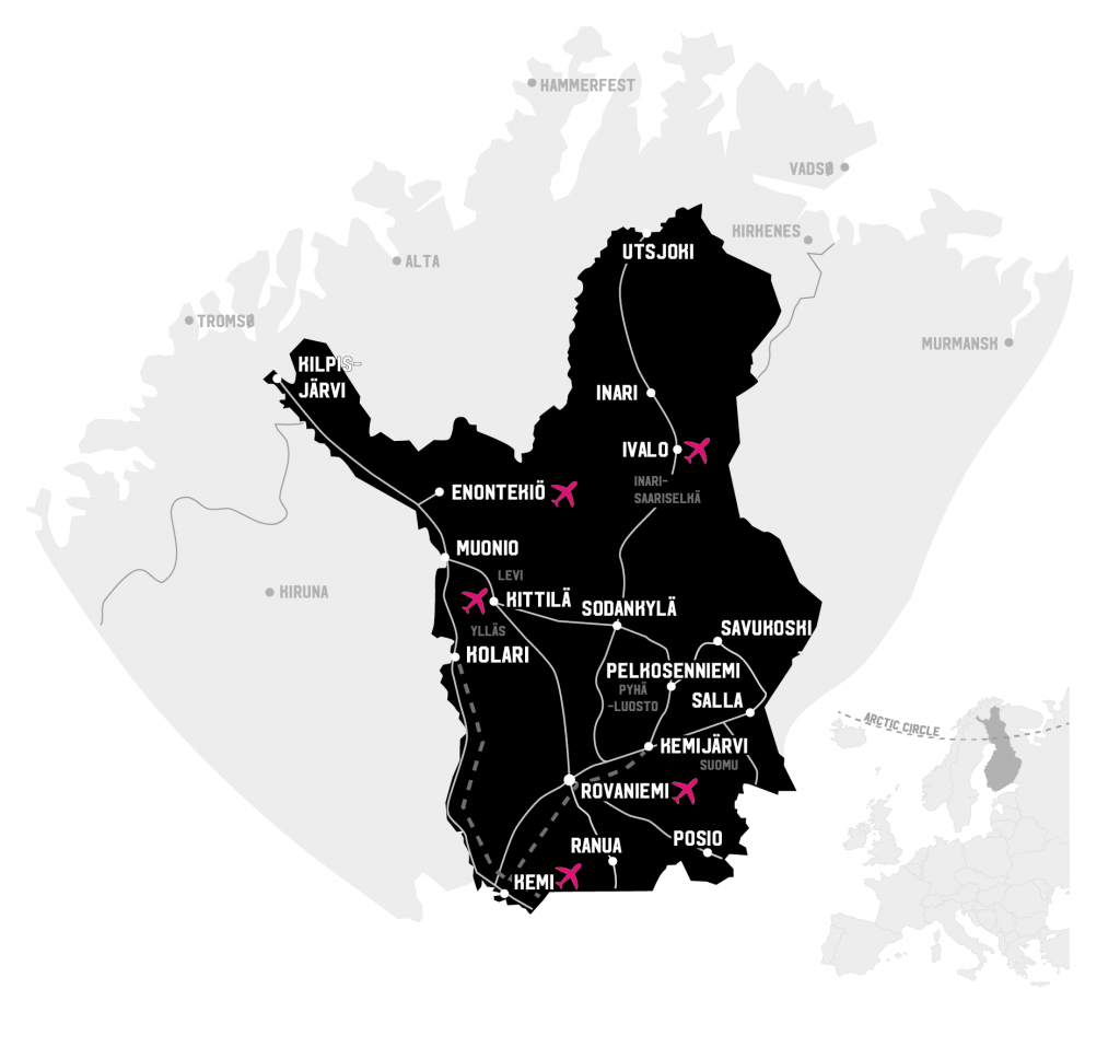 map of lapland