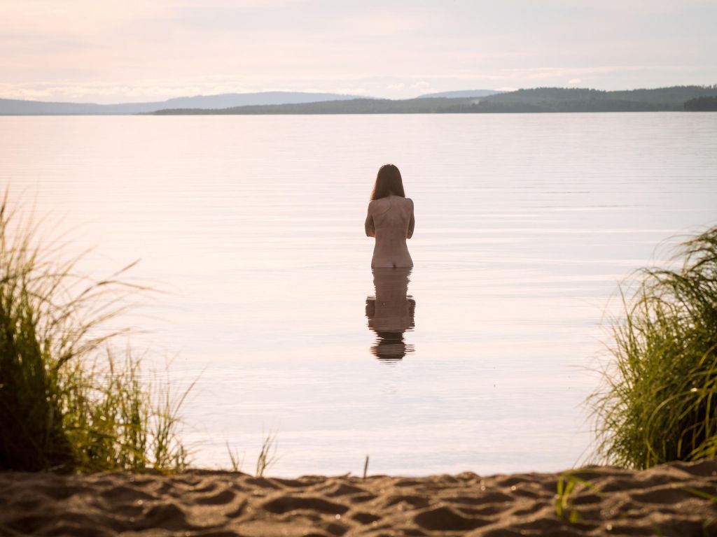 skinny dipping in Lapland