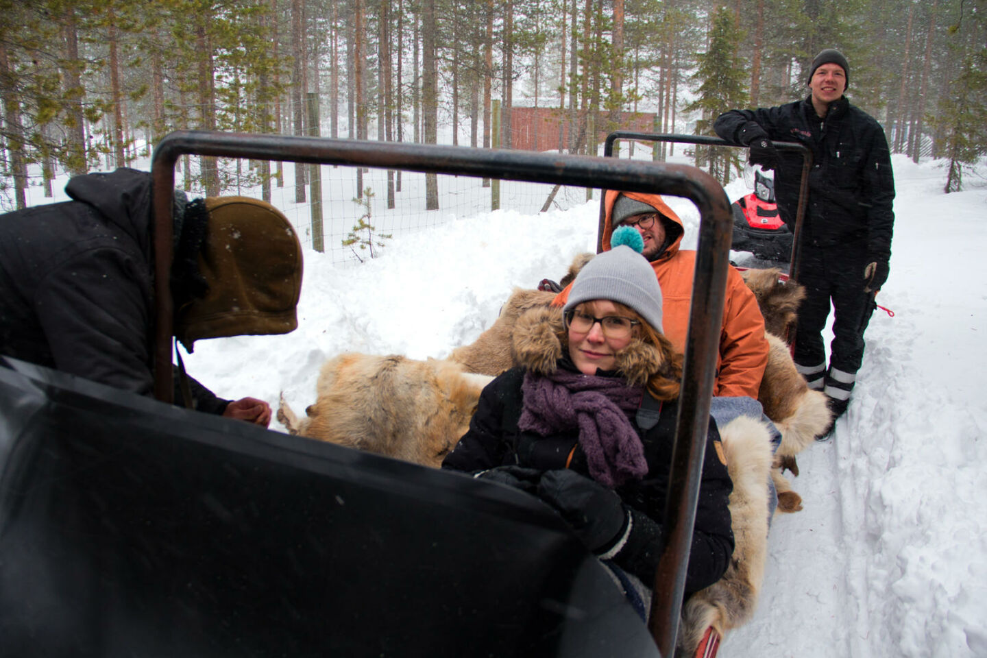 Reality tv production Le Plein De Sensation filming in Finnish Lapland