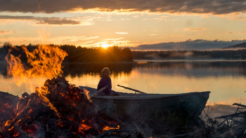 Bonfire in Lapland