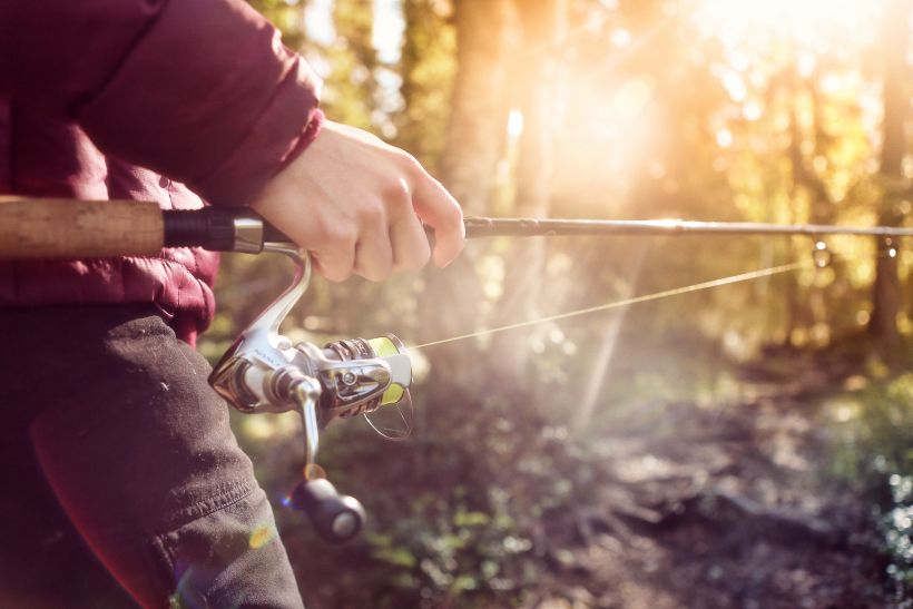 Ready to go fishing with a snare in Lapland