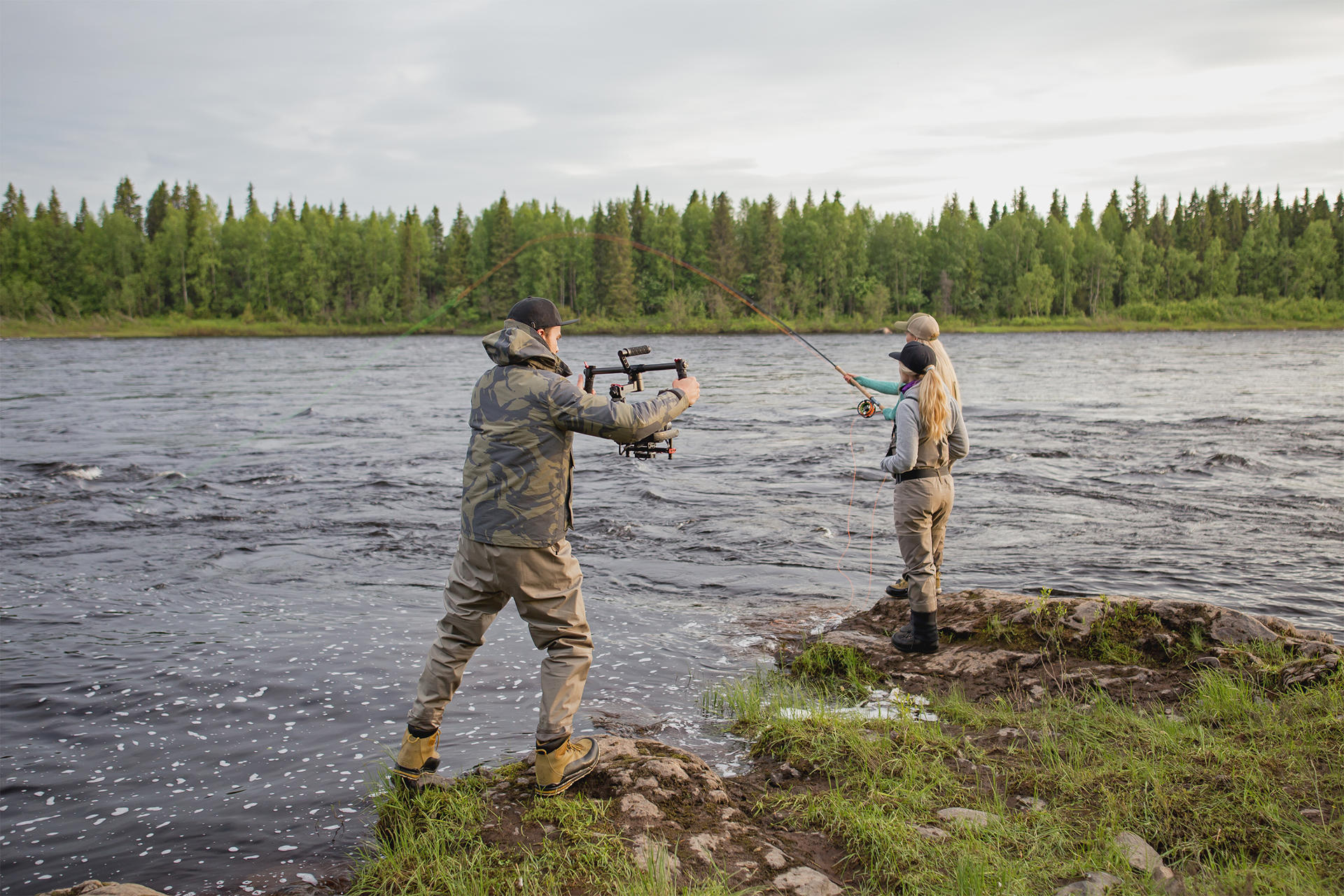Fly fishing Baltic Salmon Under Midnight Sun Visit Finnish Lapland