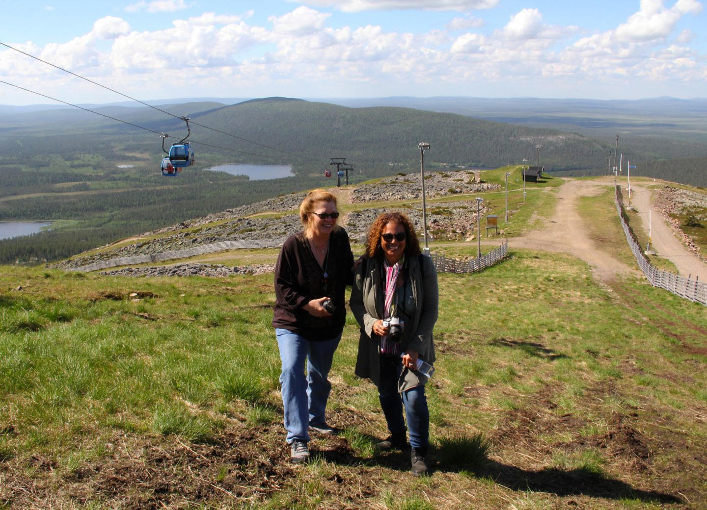 Location scouts Lori Balton and Alison Taylor on Fam trip to Finnish Lapland