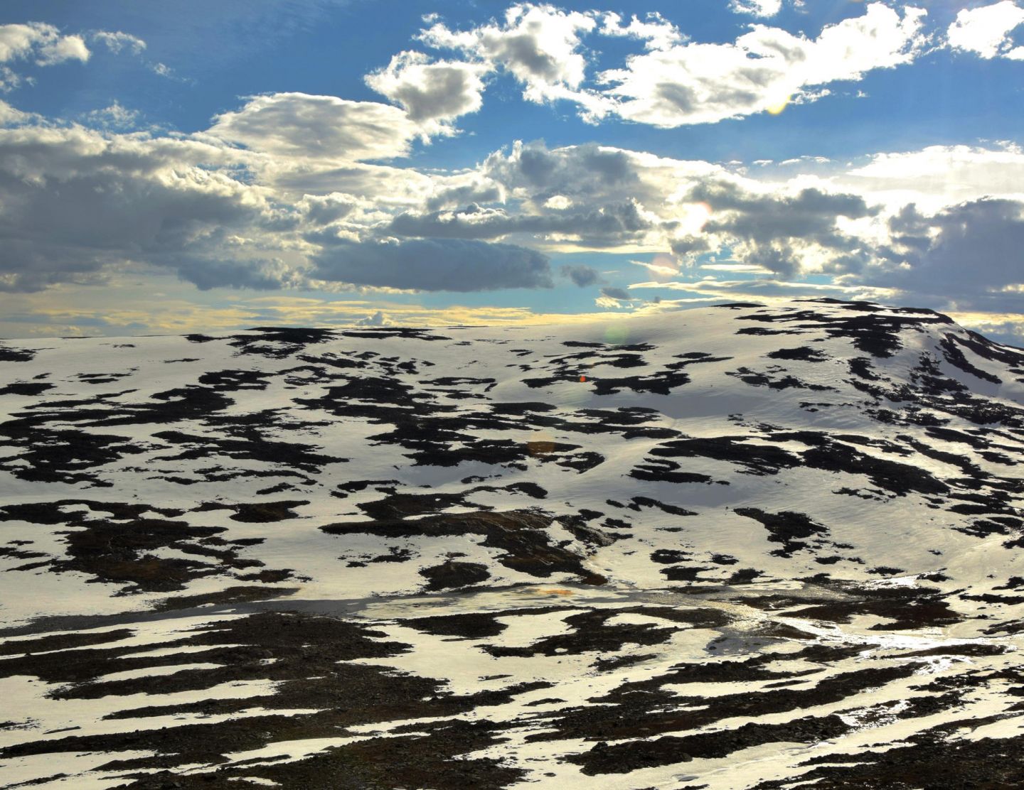 Lapland hills & snowscape by air, during a fam trip with location scout Lori Balton