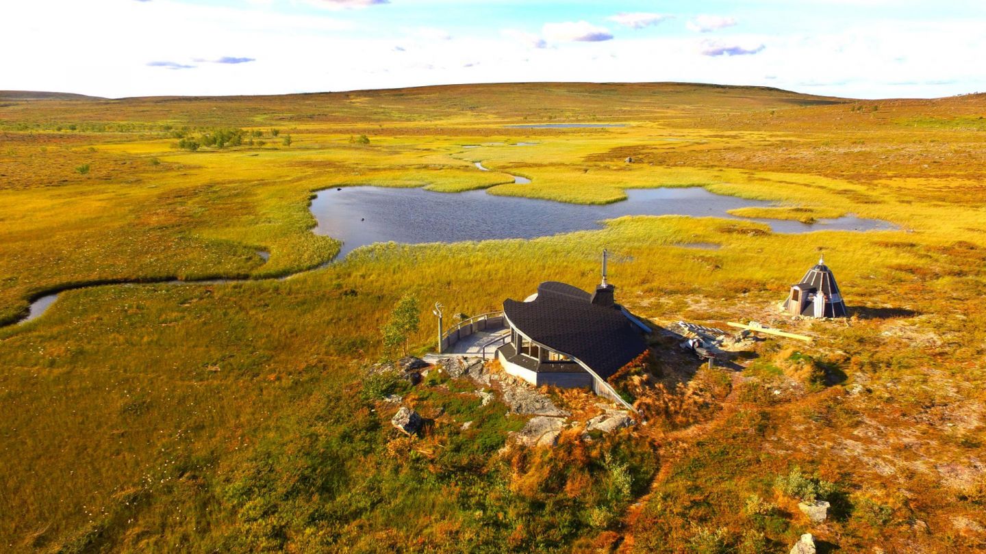 aerial Lapland landscape