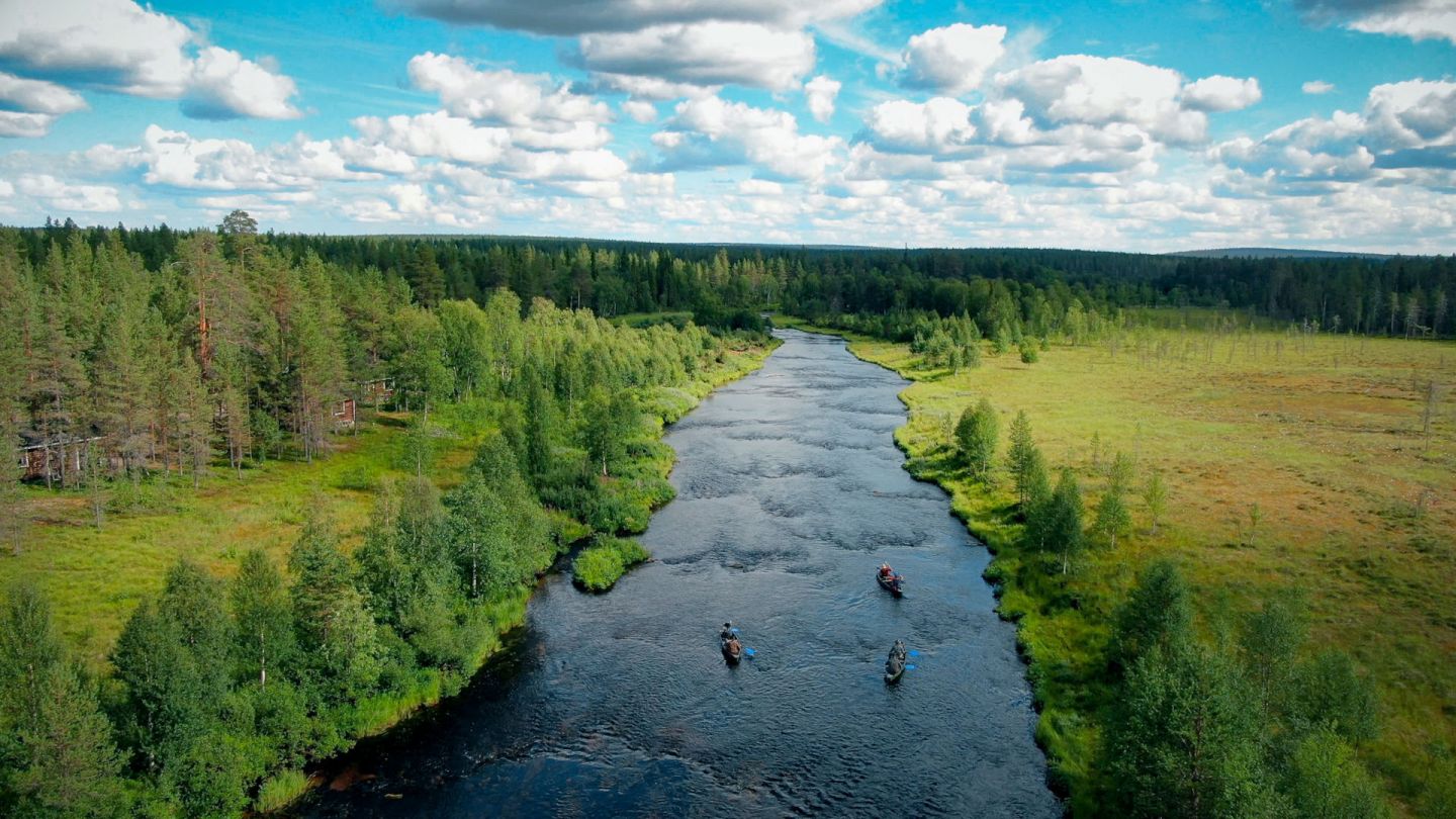 Canoeing in Savukoski, Finland