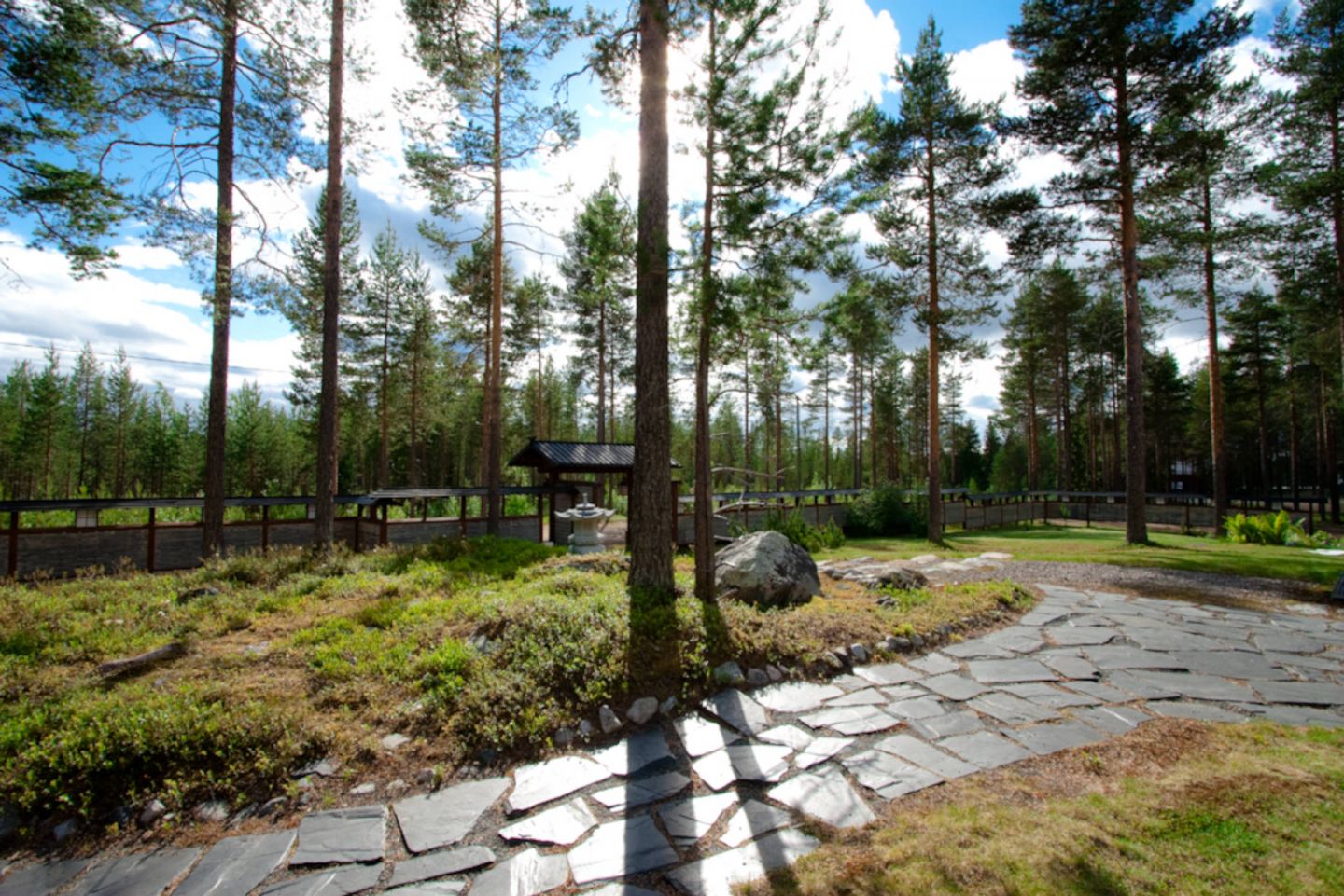 Japanese garden at Japanitalo in Ranua, Finland