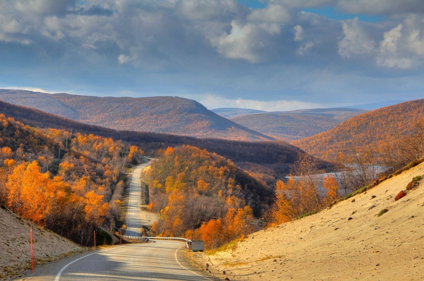 The Arctic highway in Utsjoki, Finland