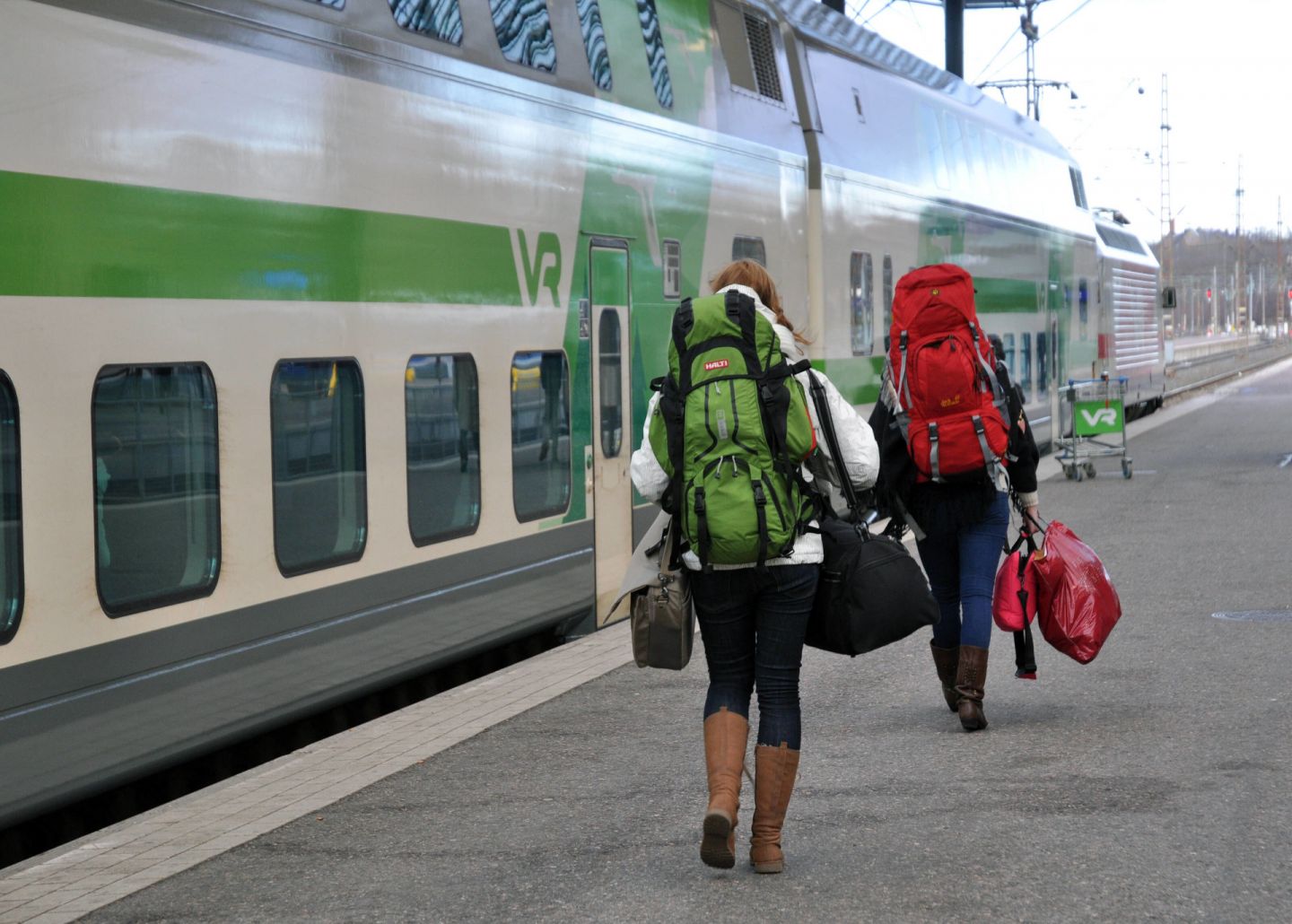 Catching a train to Finnish Lapland