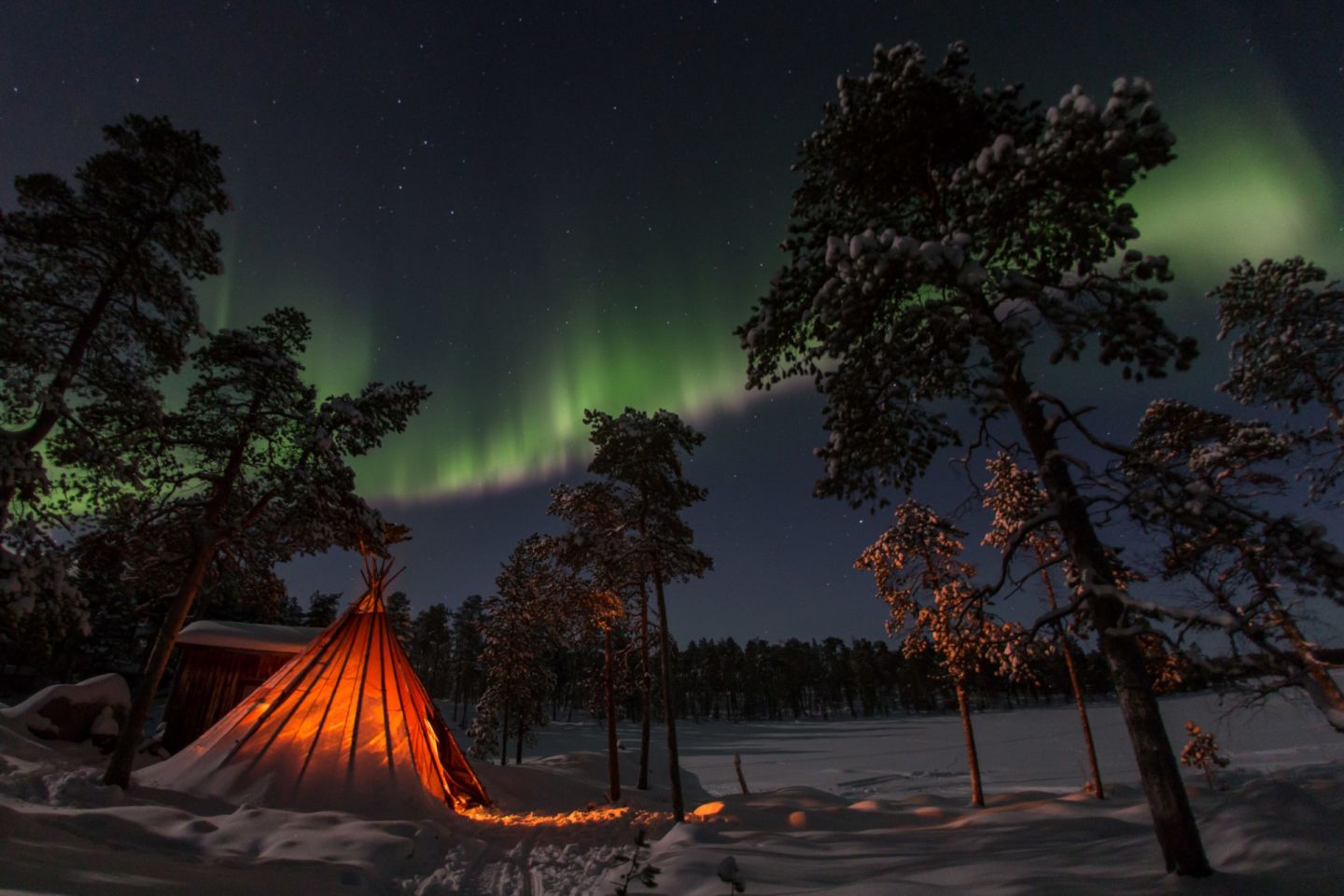 Northern Lights over Inari-Saariselkä, Finland