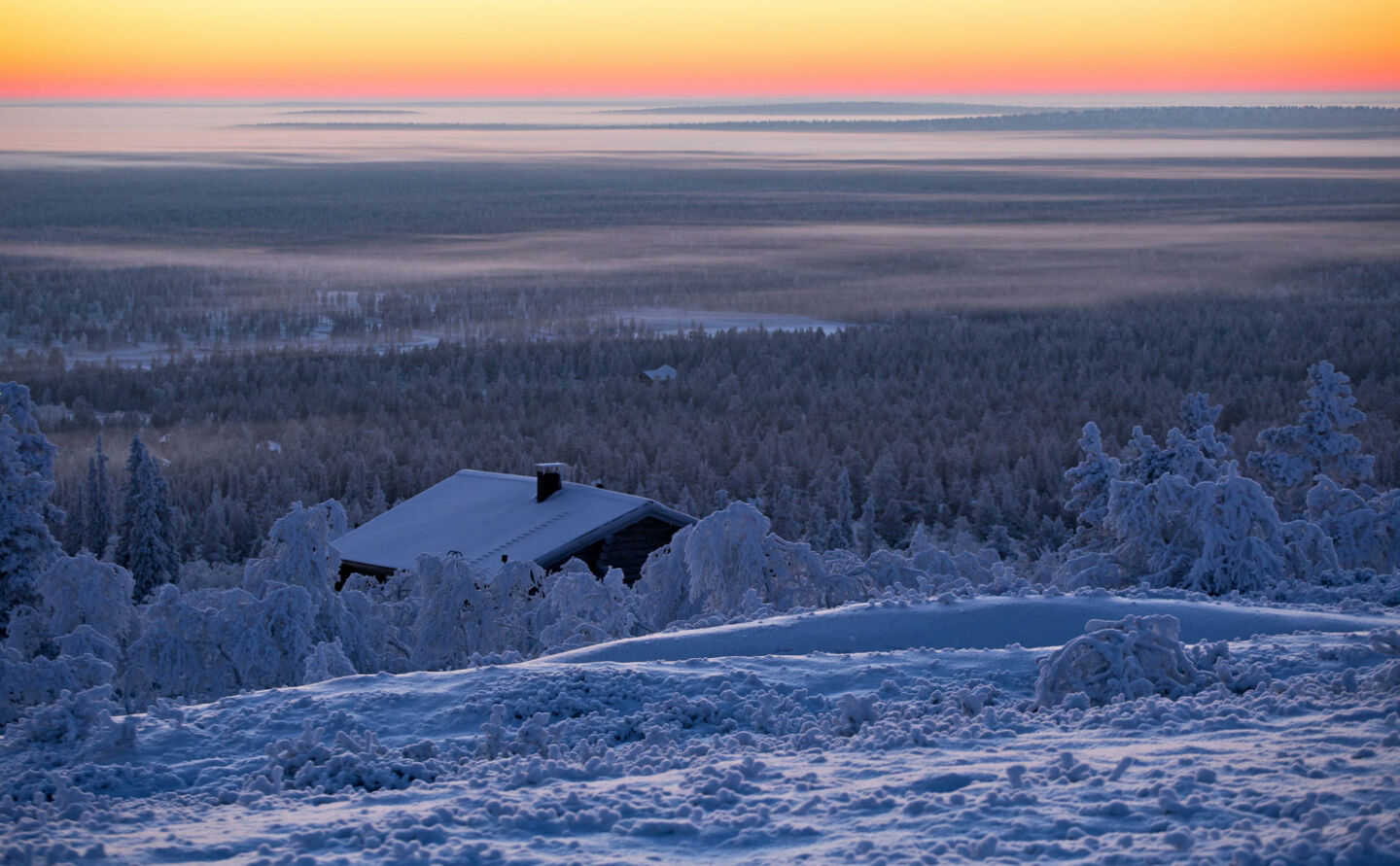 Filming Finland in Polar night means cinematic winter magic