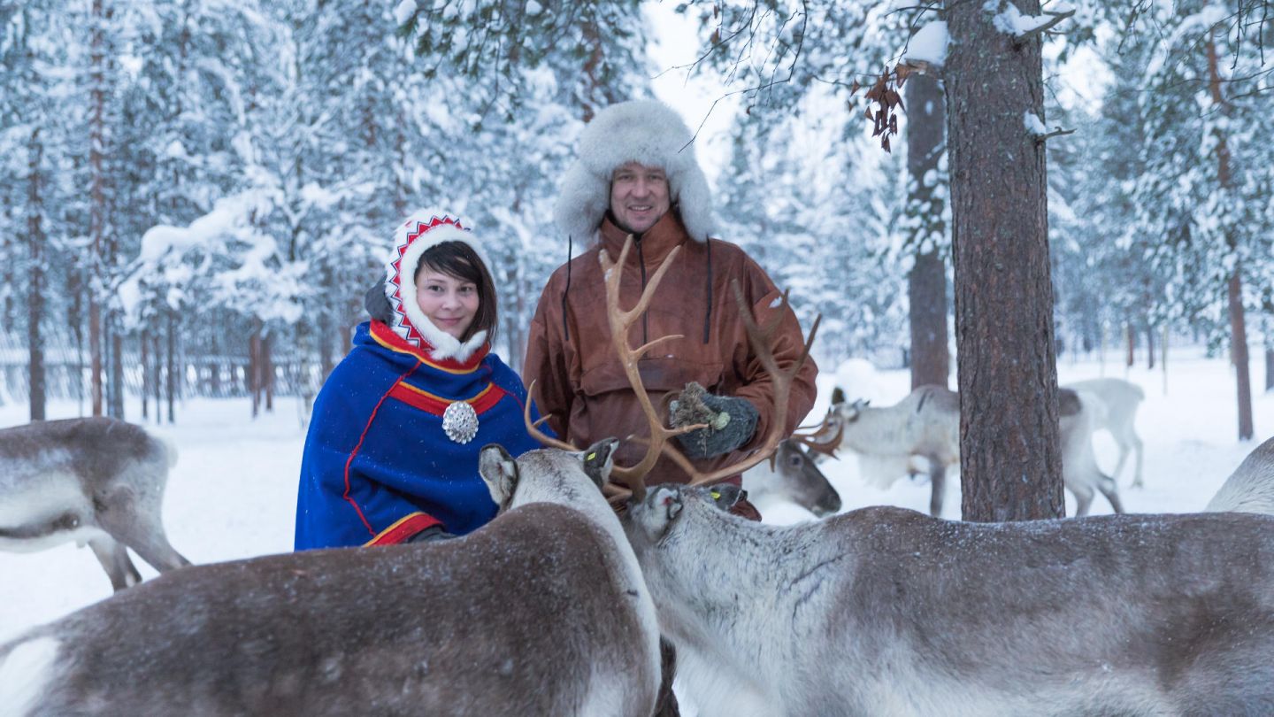 At the Jaakkola sami reindeer farm