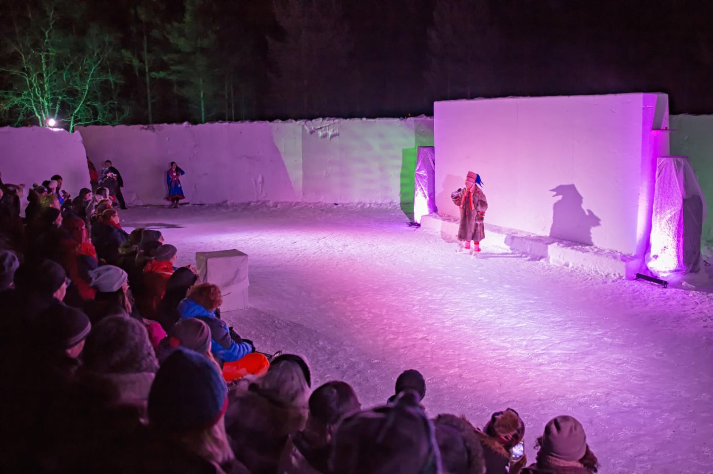 ice screen in Inari at Indigenous film festival