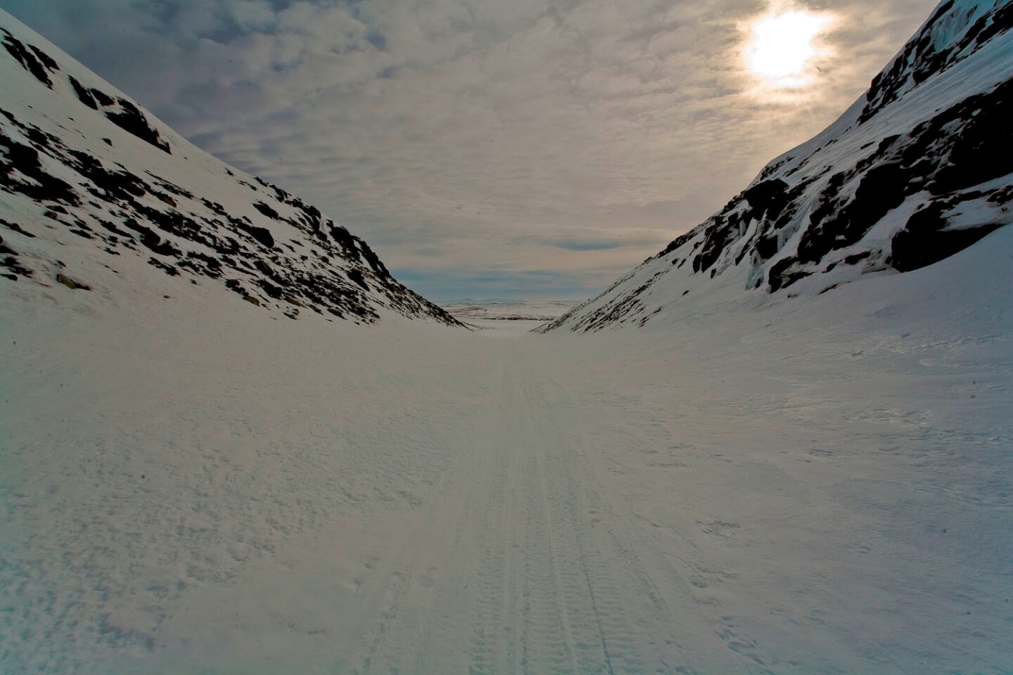 Enontekiö, Finland in winter, a stand-in location for Antarctica