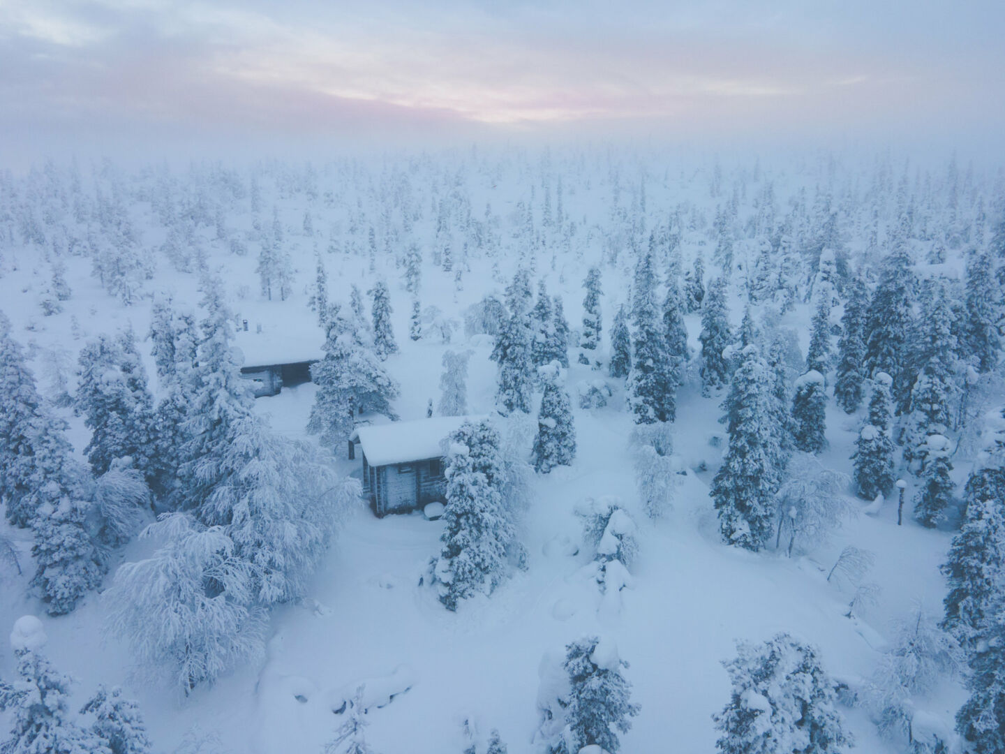 Salla, Finland in winter, a stand-in location for Siberia