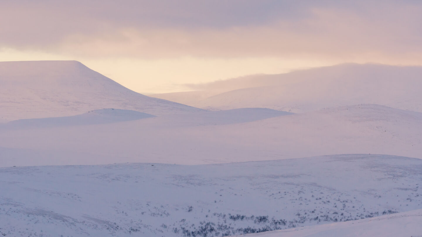 Utsjoki, Finland in winter, a stand-in location for Greenland