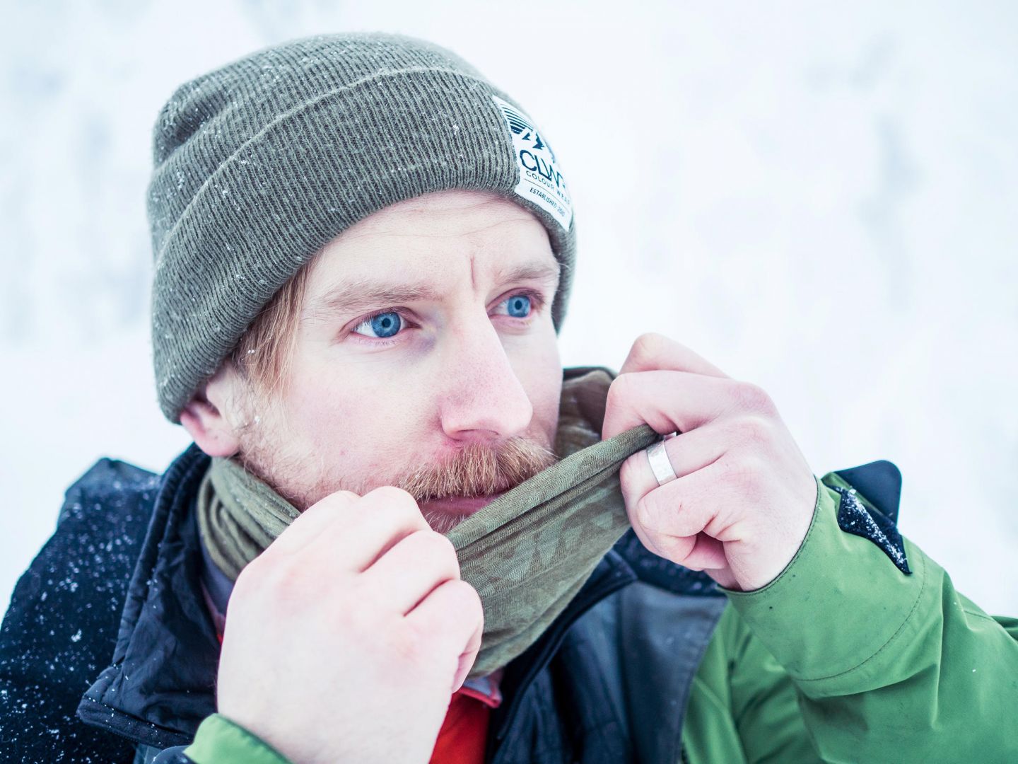 A scarf keeps your neck and lower face warm