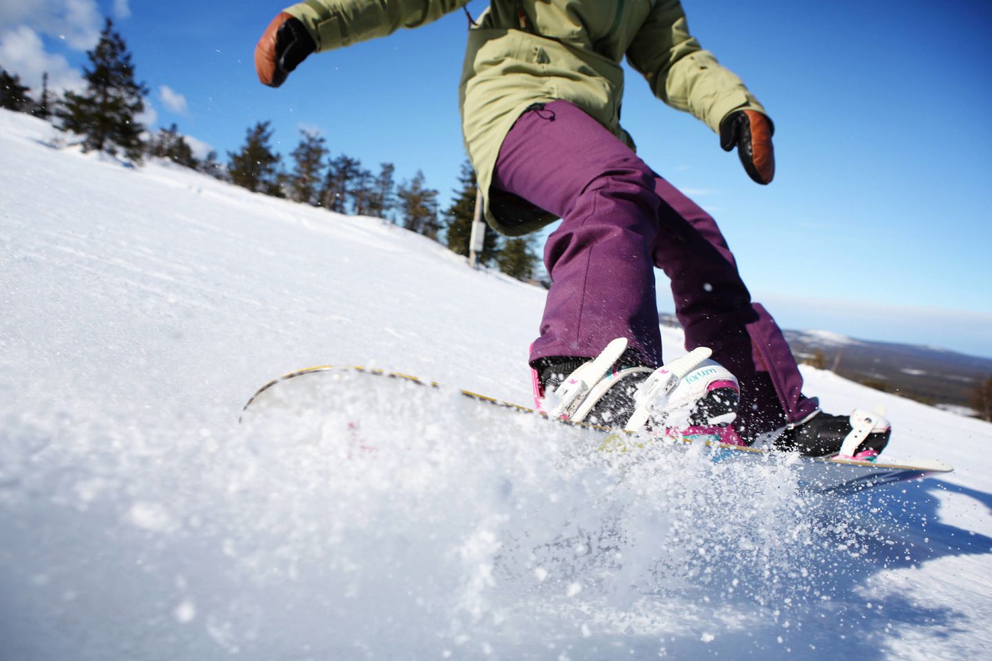 Snowboarding in Pyhä-Luosto,Finland