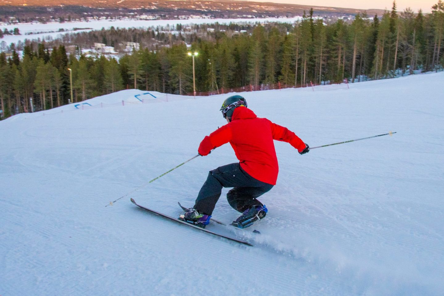 Skiing in Rovaniemi, FInland