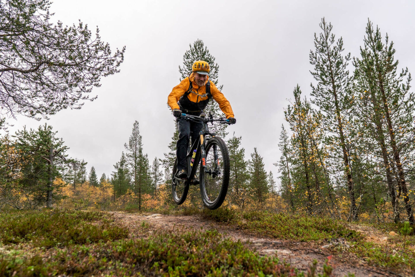 Open fell biking in Inari-Saariselkä, Finland