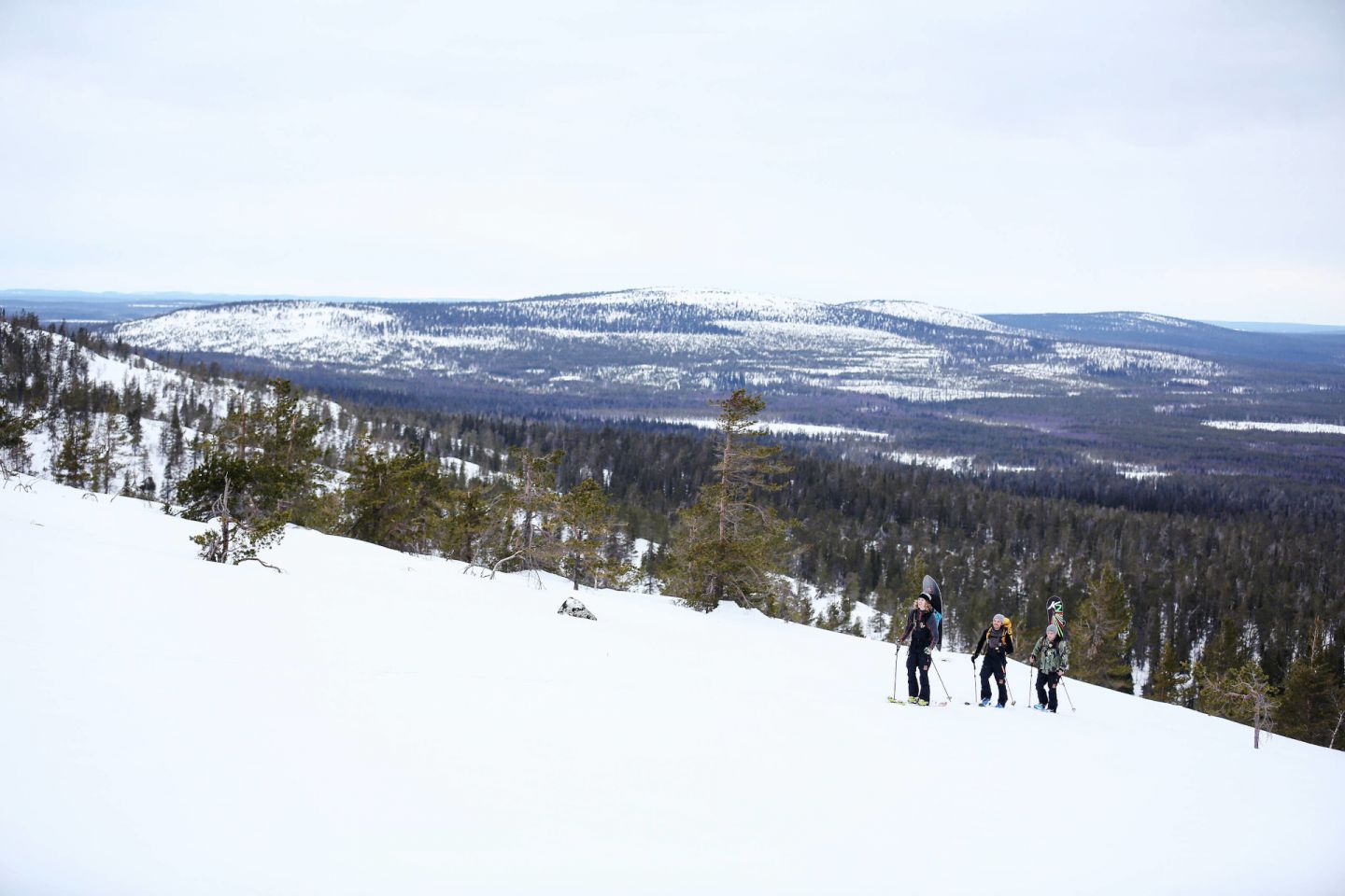 Skiing in Pyhä-Luosto, Finland