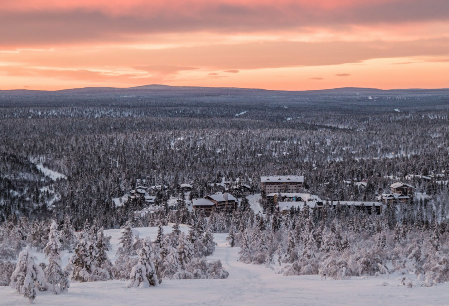 Polar night in Inari-Saariselkä, Finland