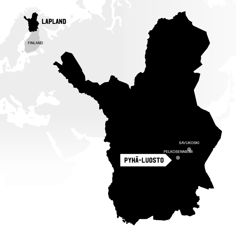 Pyhä Luosto in Lapland map location