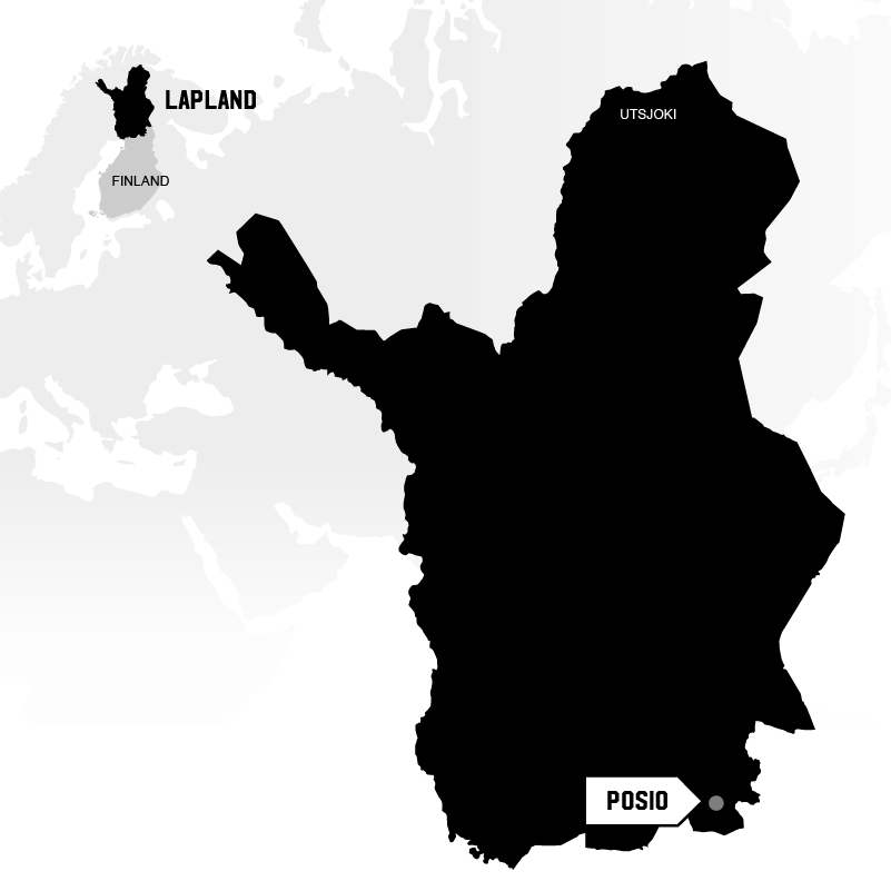 Posio in Lapland map location
