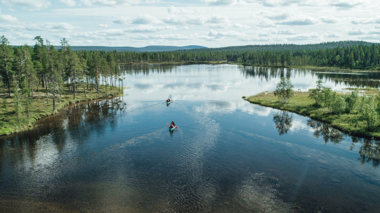 Canoeing in Inari-Saariselkä, Finland