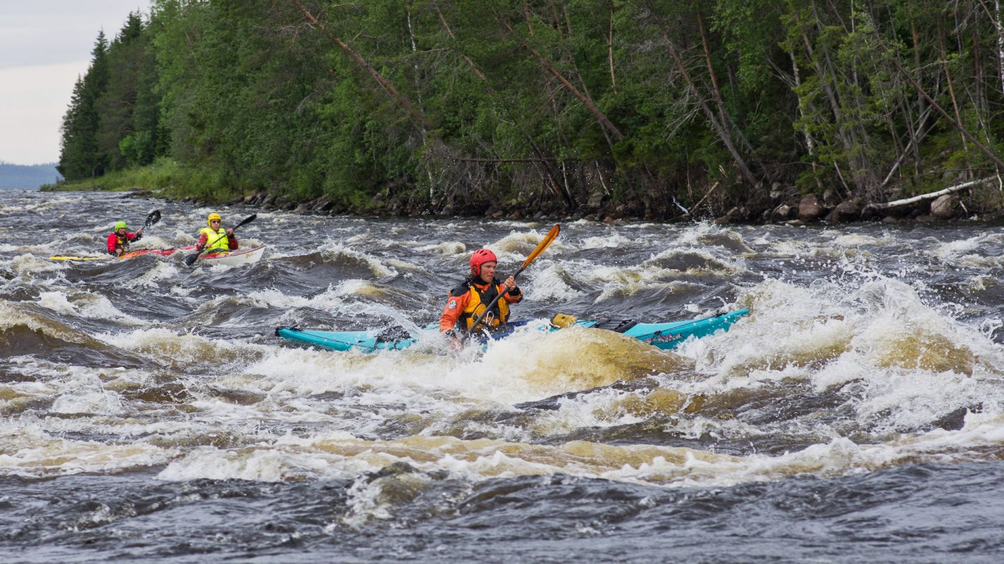 River kayaking in Aavasaksa - Ylitornio, Finland