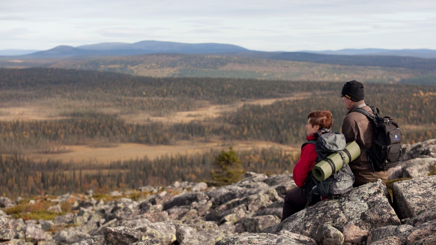 Hiking in fells in Salla Finland