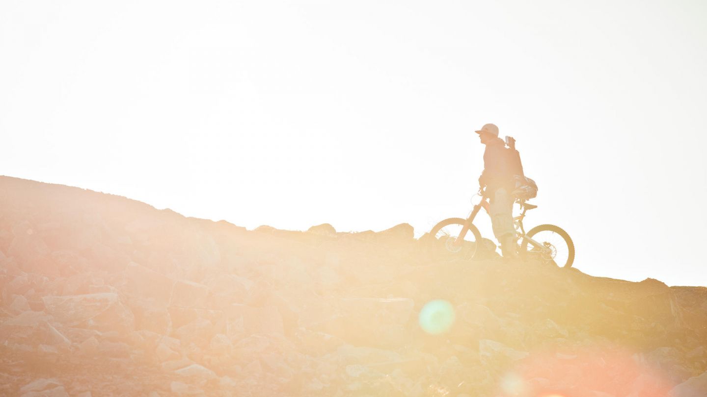 Mountain biking under the Lapland summer sun