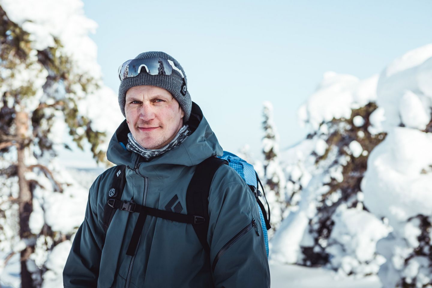 Antti Lauhamaa enjoying outdoors in Lapland