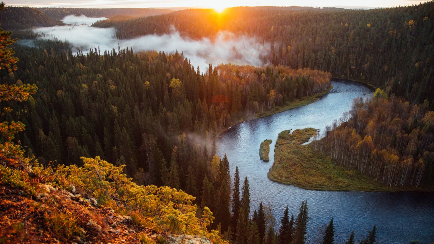 Oulanka National Park in Lapland Finland