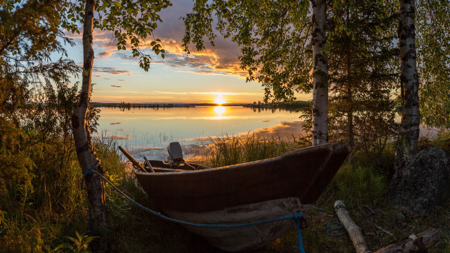 Lake view at Kemijärvi Finnish Lapland