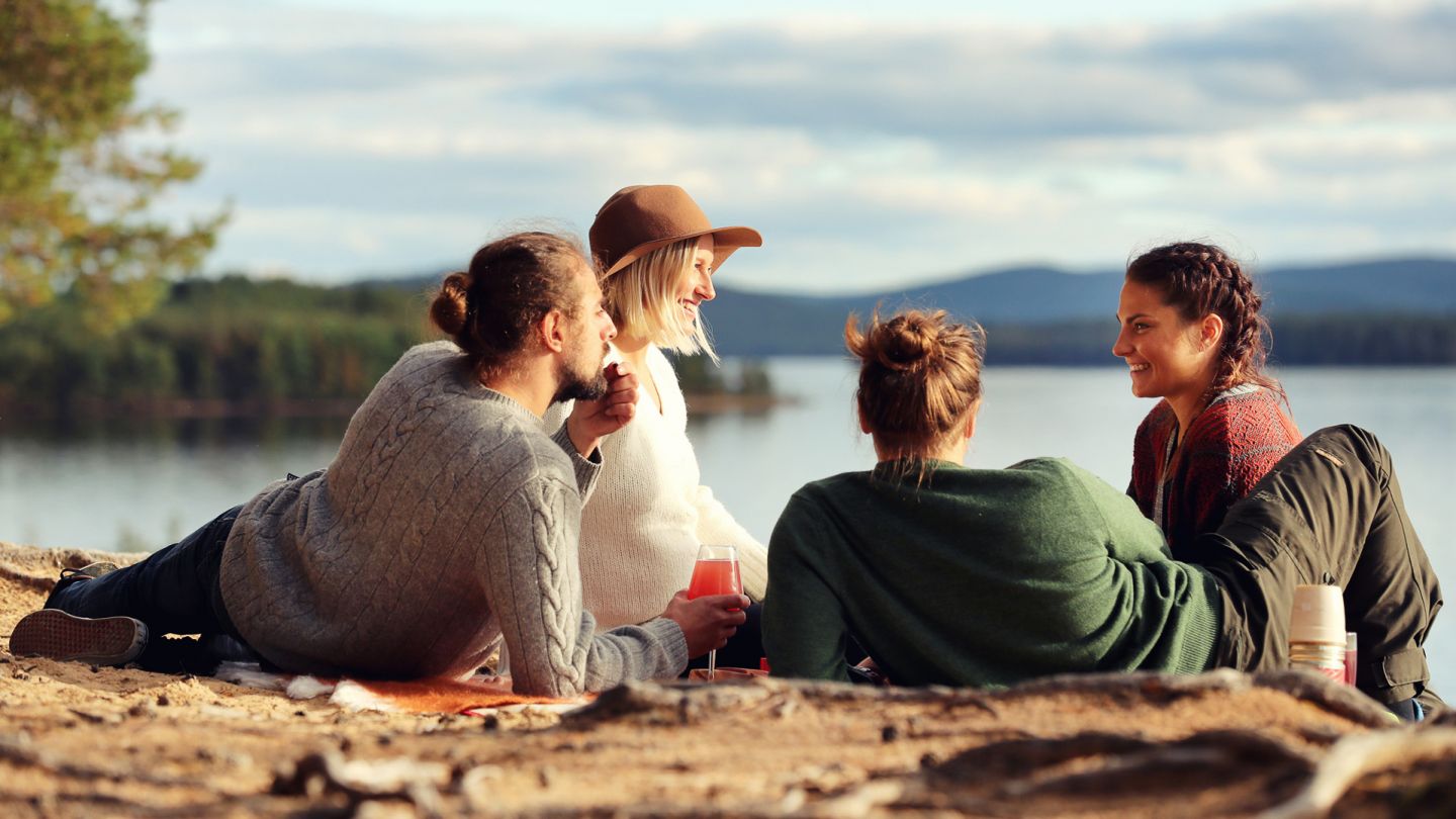 Summer picnic at Kemijärvi, Finnish Lapland