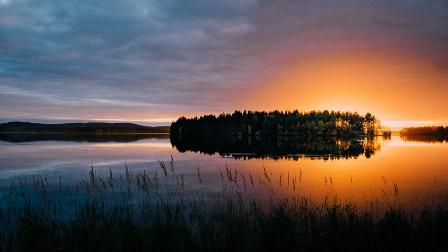 Sunset on Lake Kemijärvi Finnish Lapland