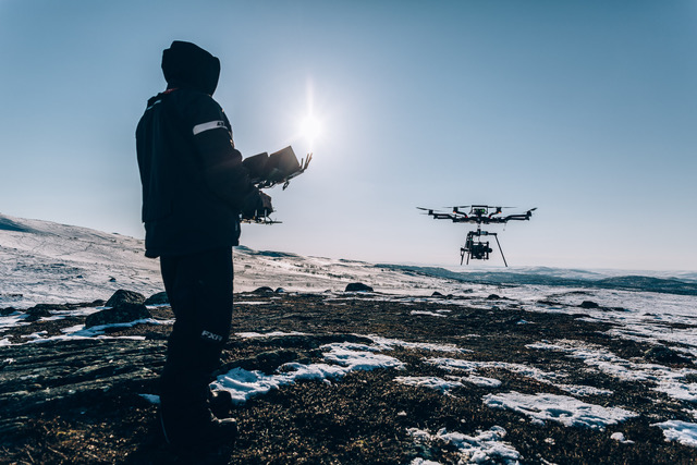 Filming with drones in Finnish Lapland is easy and convenient