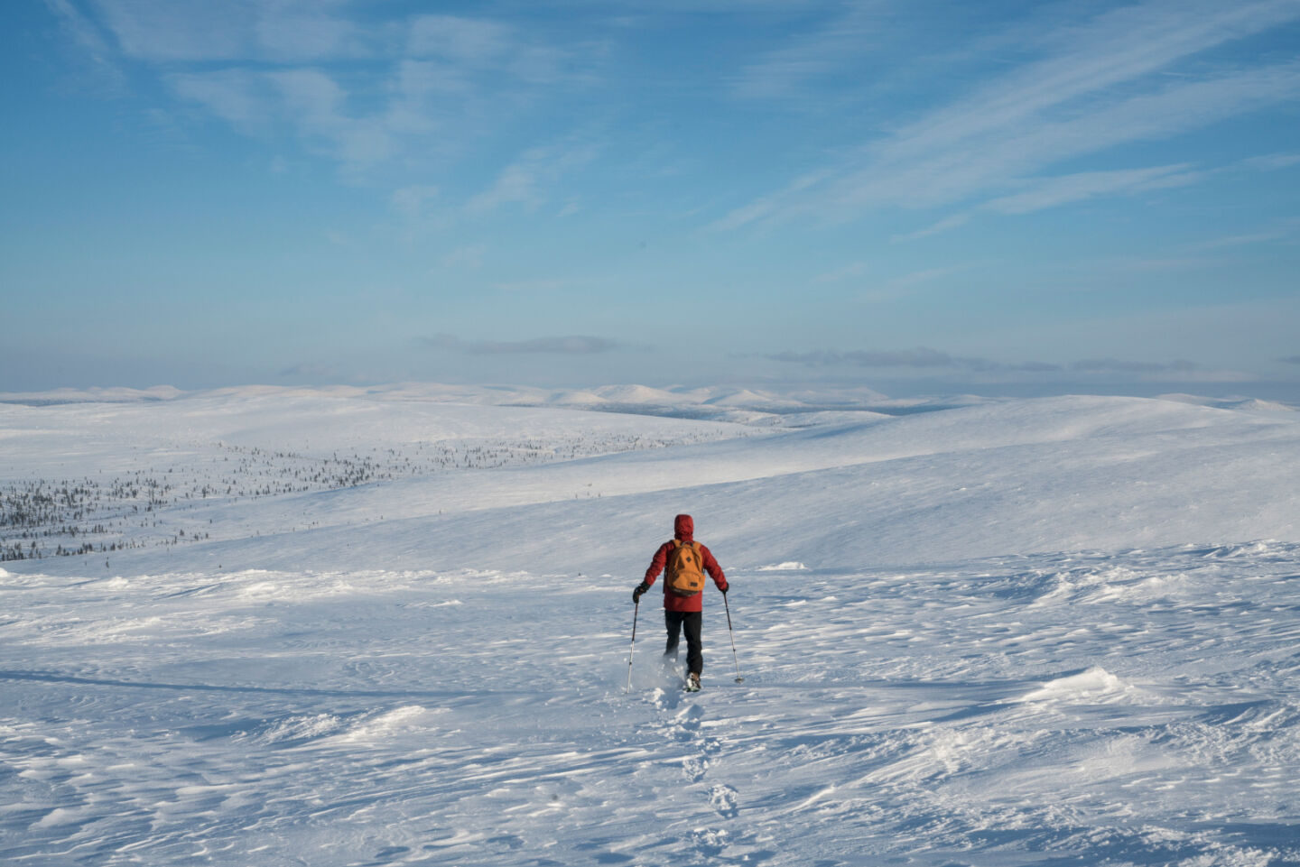 Snowshoeing, just one of the many reasons to work in Lapland in the winter