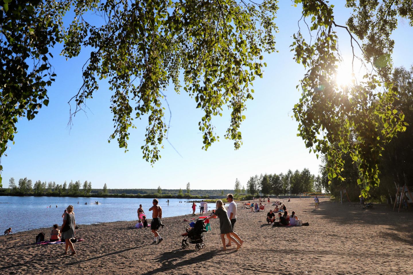 Sandy beach in Kemi, Finland