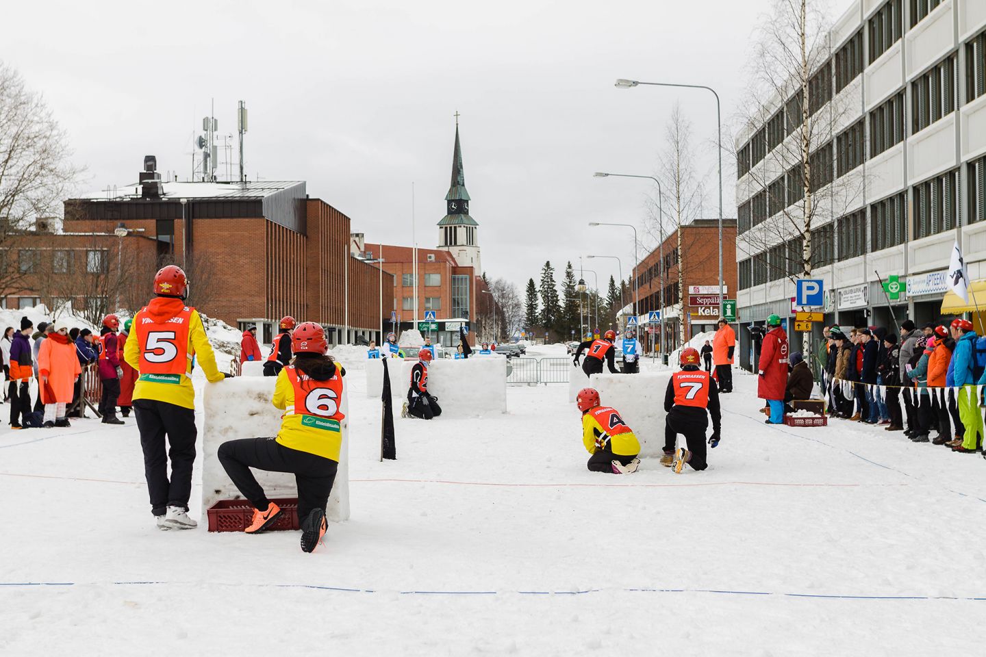 Happy winter event in Kemijärvi city center in Lapland