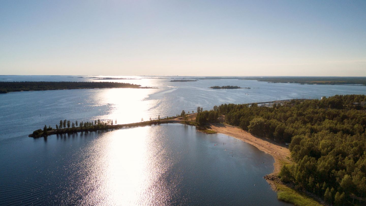 Beach by the sea in Kemi, Finland