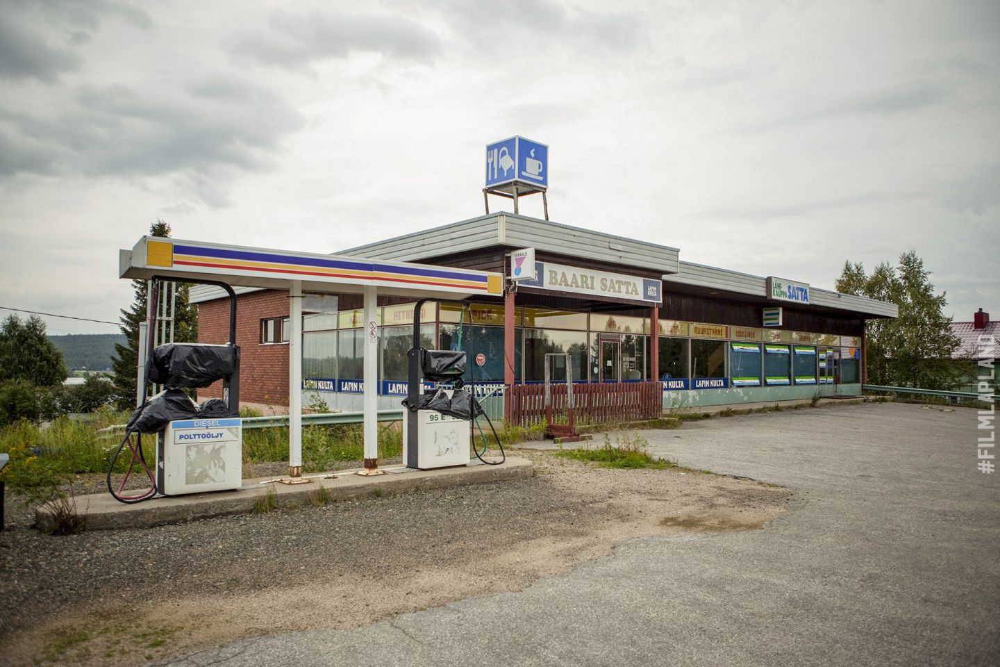 Abandoned gas station in Kolari, Finland