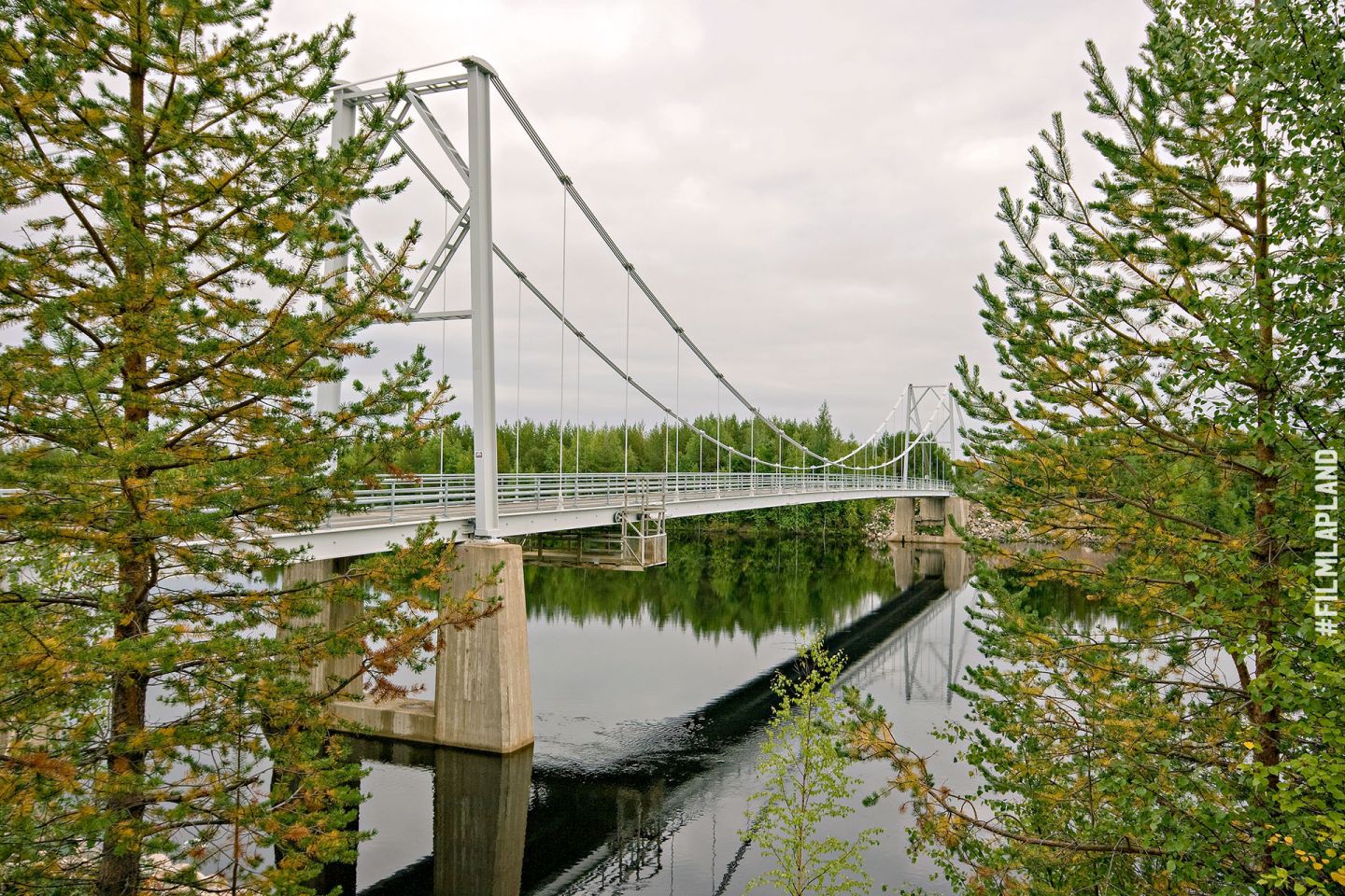 Bridge over Lake Kemijärvi in Lapland, Finland