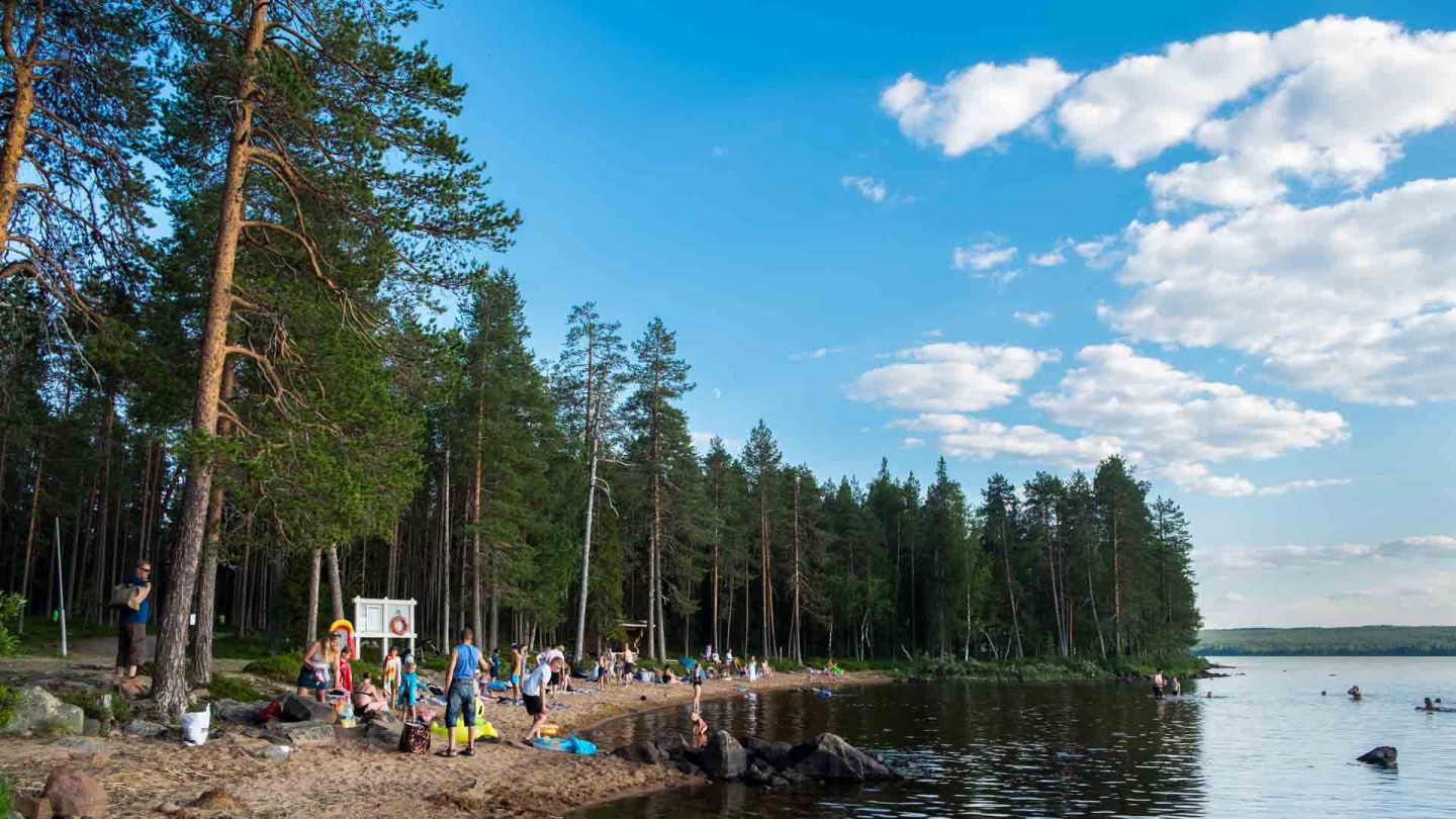 Beaches in Finland, Rovaniemi - Norvajärvi