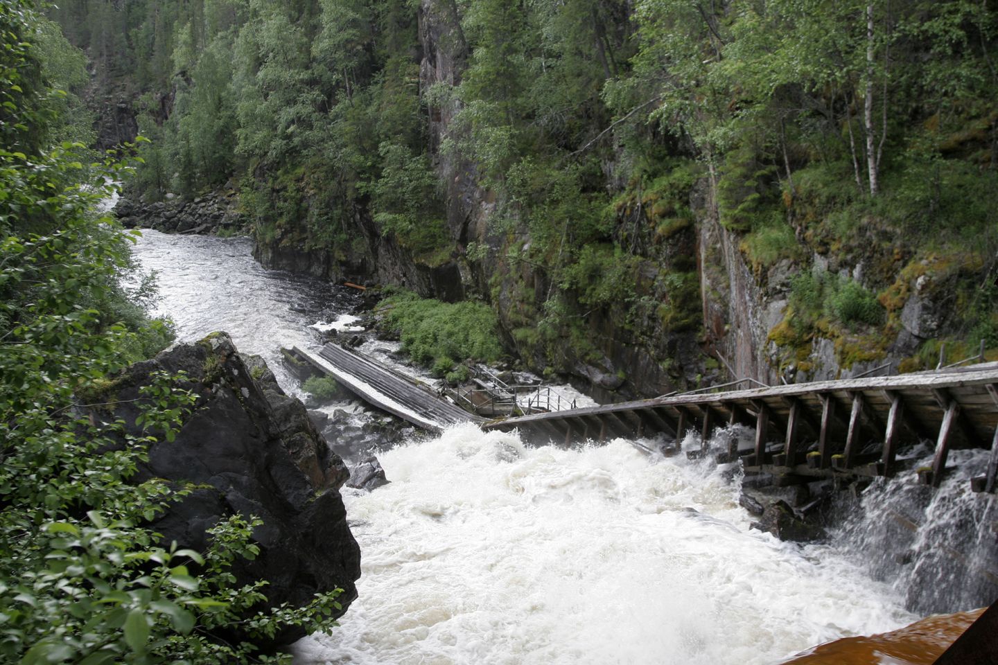 Whitewater in Auttiköngäs, Rovaniemi