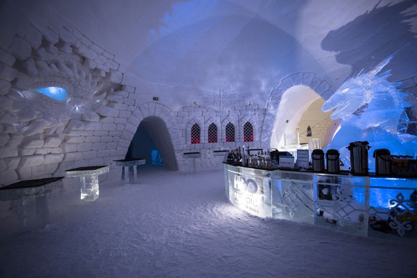 Game of Thrones-themed snow castle in Kittilä, Finland